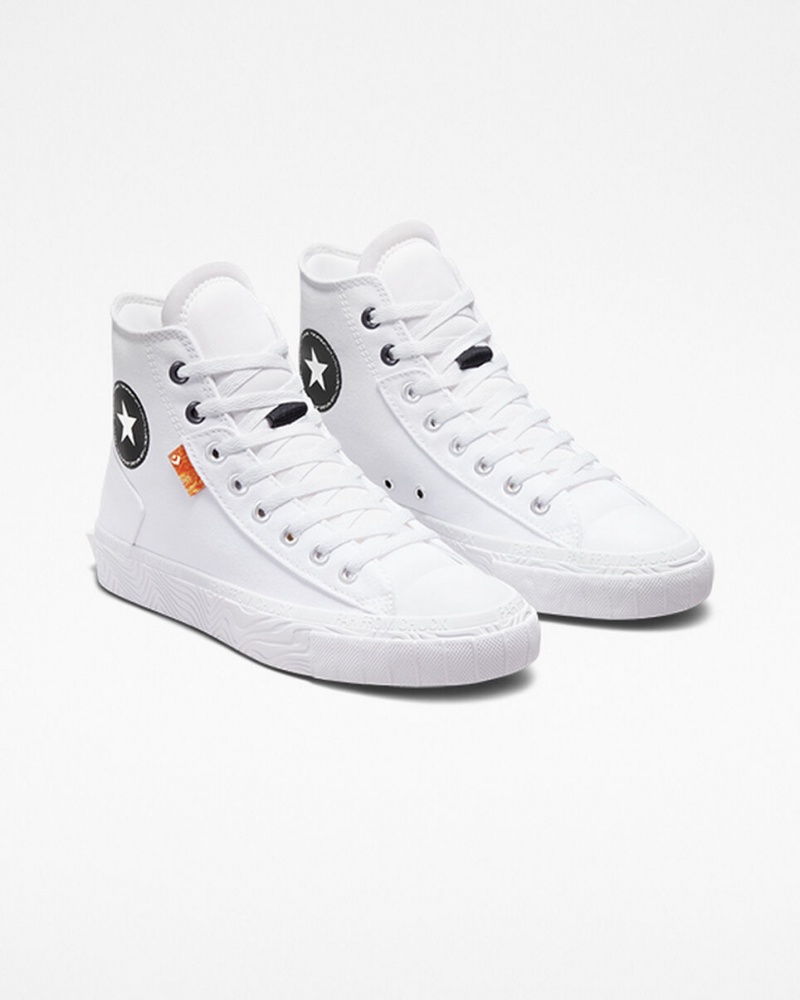 Converse Chuck Taylor Alt Star Tela Blanche Noir Blanche  | SUN-9970632