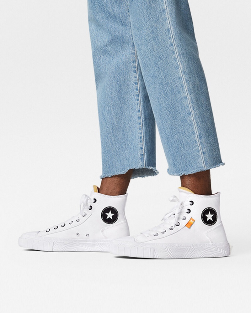 Converse Chuck Taylor Alt Star Tela Blanche Noir Blanche  | SUN-9970632