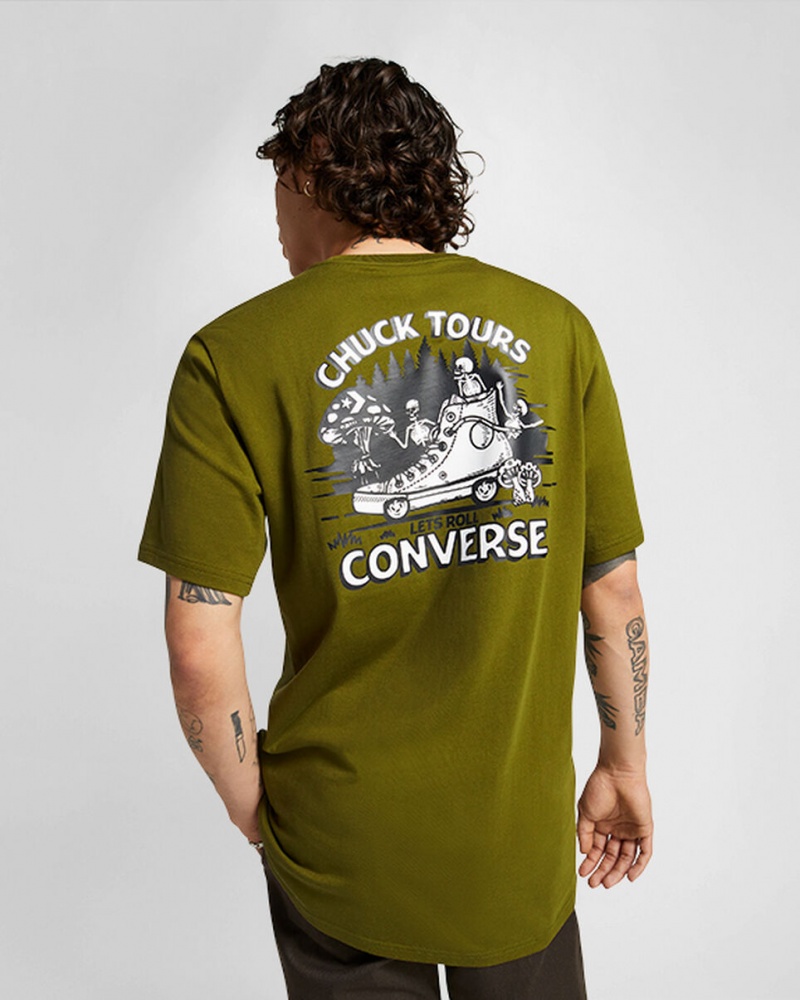 Converse Chuck Tours Graphique T-Shirt Vert  | ZWO-5403109