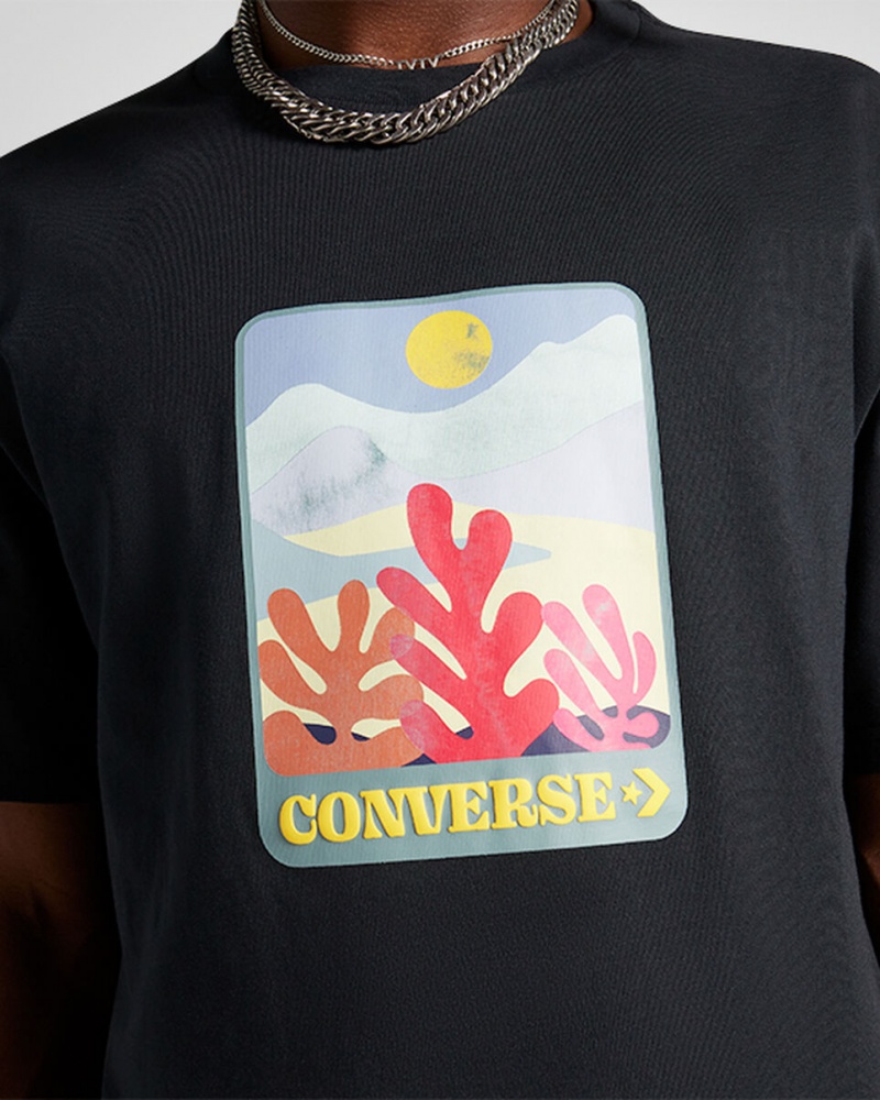 Converse Colorful Sunrise T-Shirt Noir  | EDO-9288902