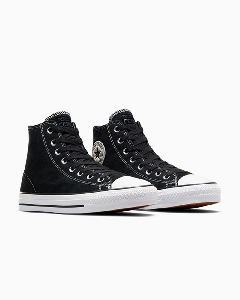 Converse CONS Chuck Taylor All Star Pro Daim Noir Noir Blanche  | IDF-1700753