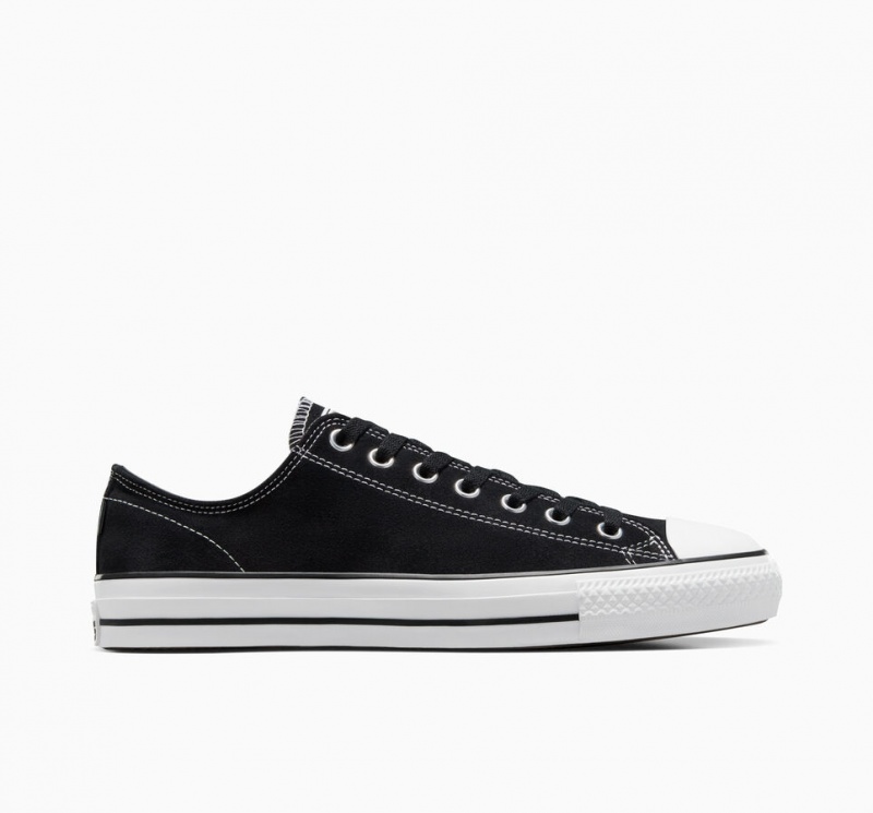 Converse CONS Chuck Taylor All Star Pro Daim Noir Noir Blanche  | CHR-3464548