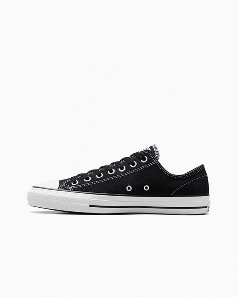 Converse CONS Chuck Taylor All Star Pro Daim Noir Noir Blanche  | CHR-3464548