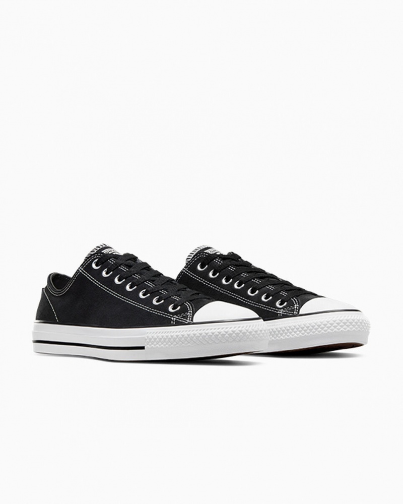 Converse CONS Chuck Taylor All Star Pro Daim Noir Noir Blanche  | CHR-3464548