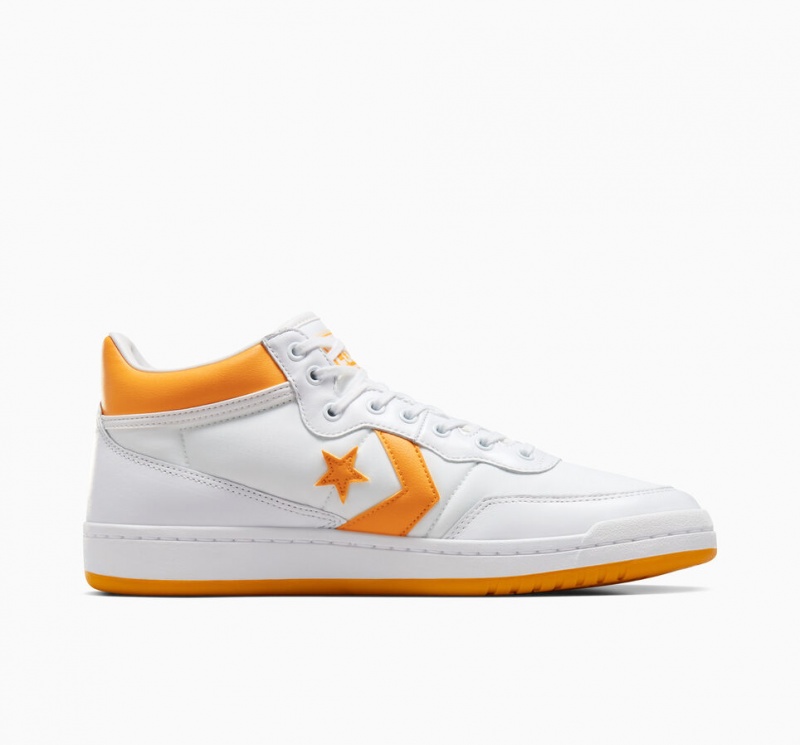 Converse CONS Fastbreak Pro Cuir Blanche Jaune Clair Blanche  | XCP-7642809