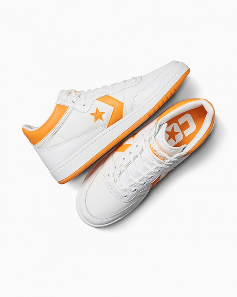 Converse CONS Fastbreak Pro Cuir Blanche Jaune Clair Blanche  | XCP-7642809