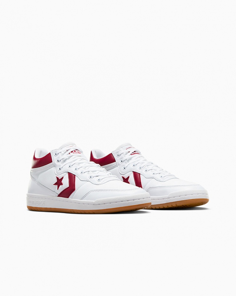 Converse CONS Fastbreak Pro Cuir Blanche Rouge Blanche  | HKQ-5512908