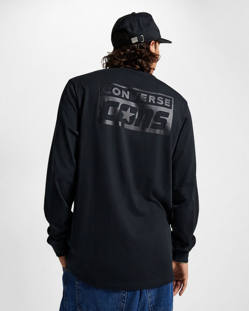 Converse CONS Long Sleeve T-Shirt Noir  | BBO-8171486