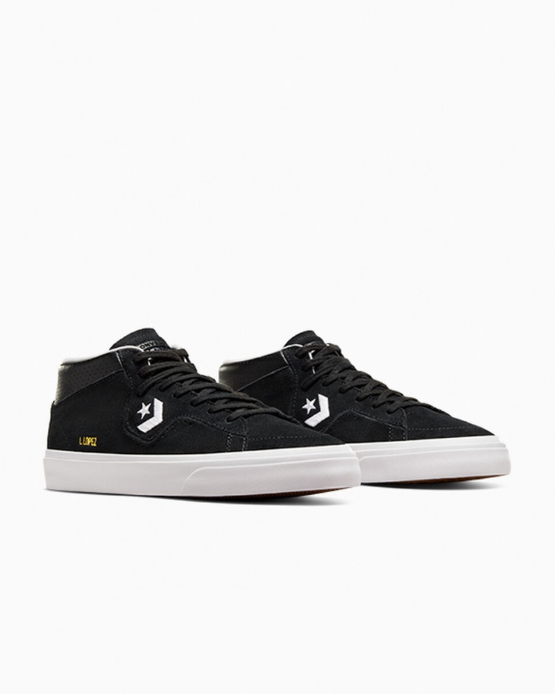 Converse CONS Louie Lopez Pro Mid Noir Noir Blanche  | YVN-2223578