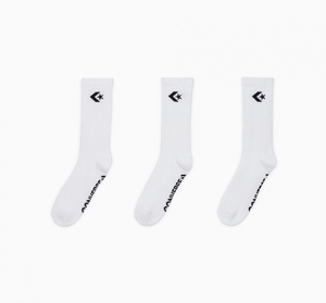 Converse 3-Pack Embroidered Crew Socks Blanche  | GNF-5293552