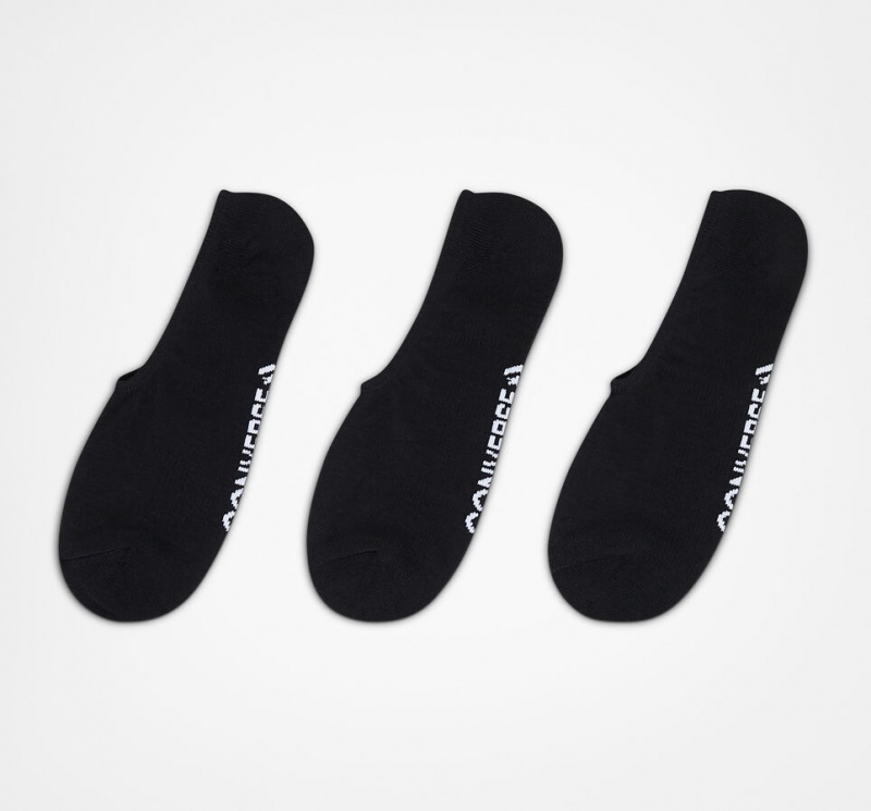 Converse 3-Pack Wordmark Ultra-Low Liner Socks Noir  | OTV-9968930