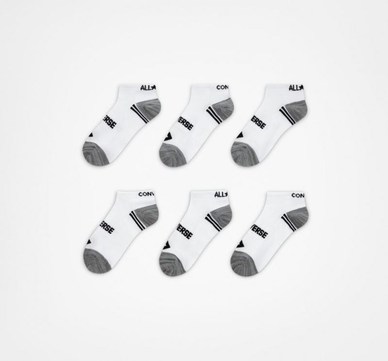 Converse 6-Pack No-Show Socks Blanche  | KPS-3468686