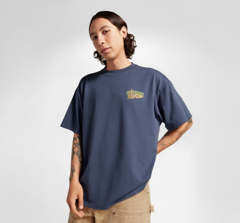 Converse All Star Mountain Remix T-Shirt Bleu  | DJJ-2503268