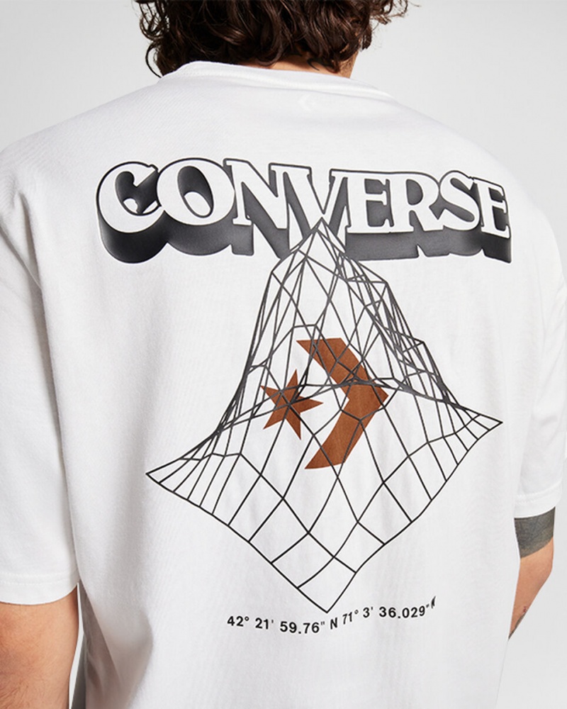 Converse All Star Mountain T-Shirt Blanche  | PNQ-9642182