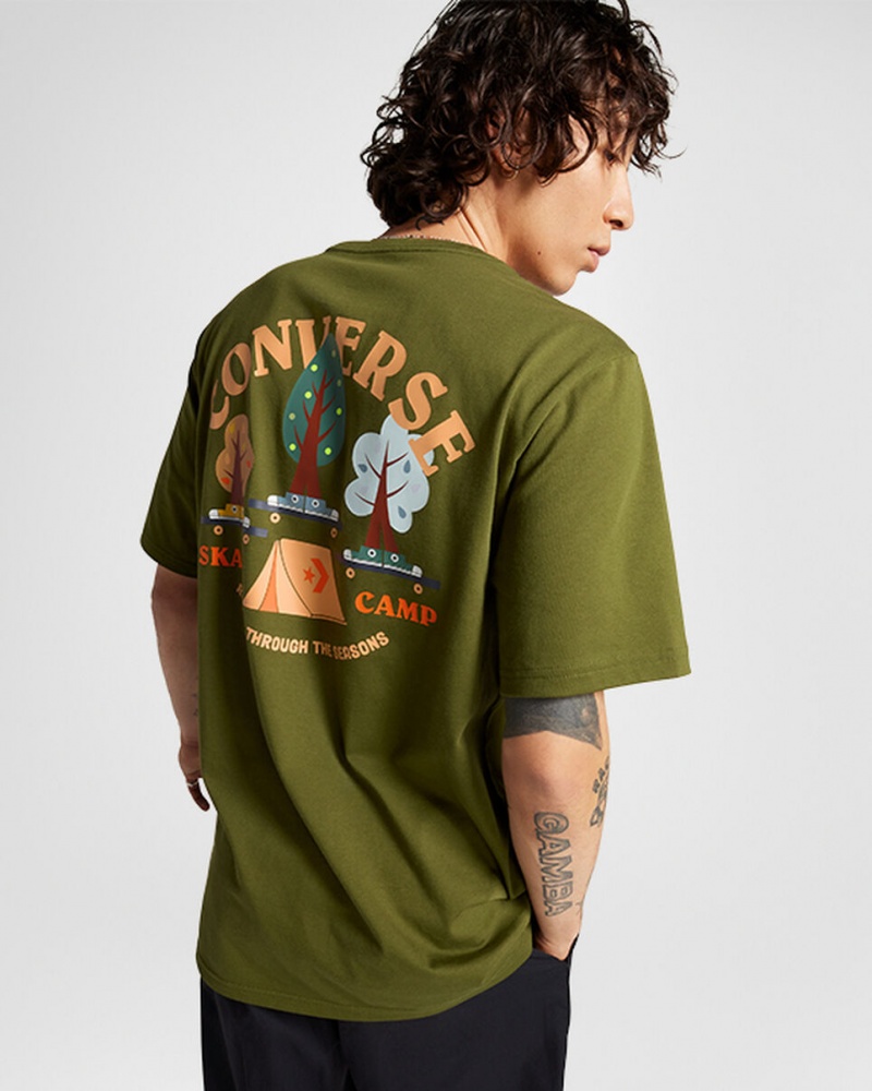 Converse All Star Tree T-shirt Vert  | PPR-8911311