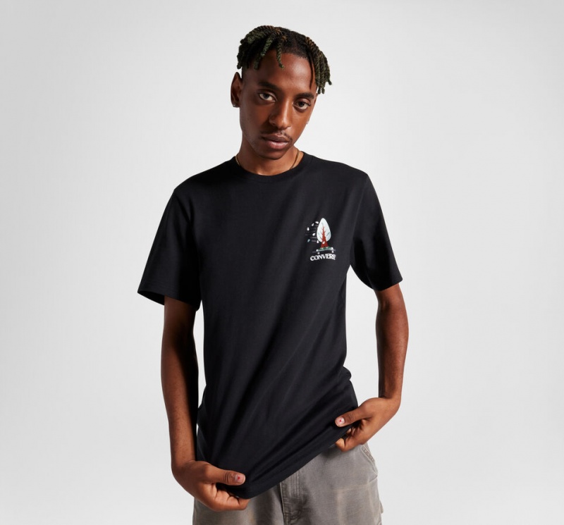 Converse All Star Tree T-shirt Noir  | PCM-5465026