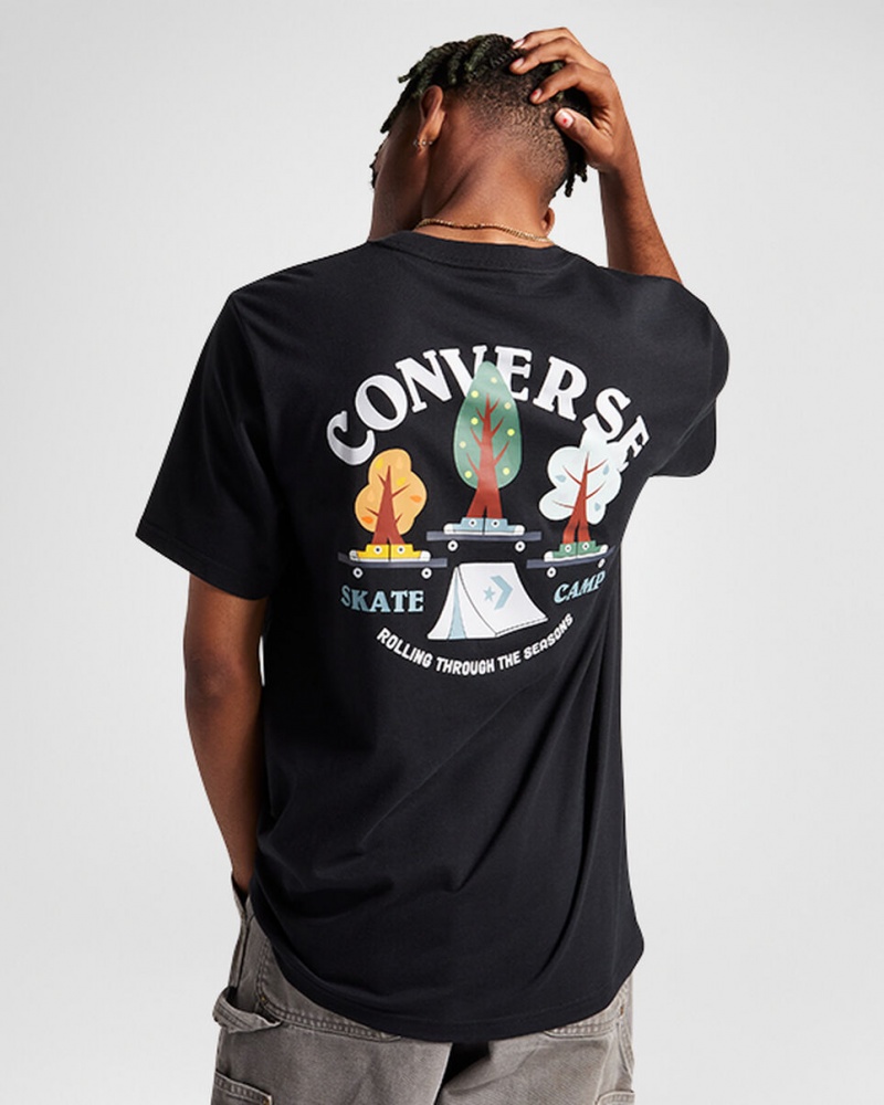 Converse All Star Tree T-shirt Noir  | PCM-5465026