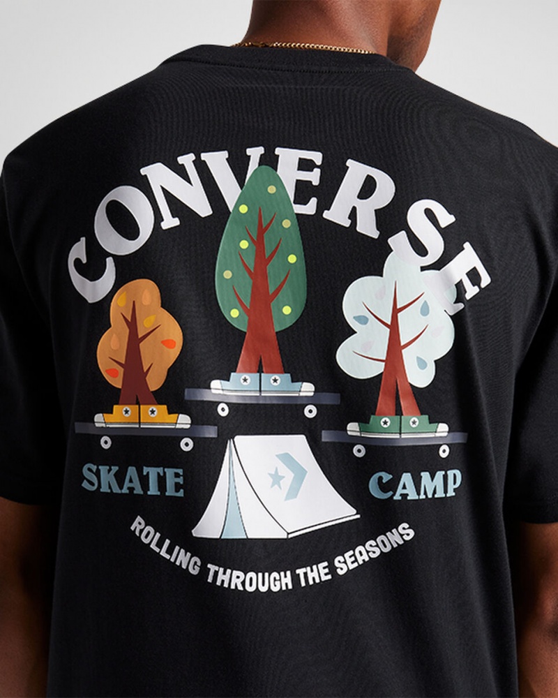 Converse All Star Tree T-shirt Noir  | PCM-5465026