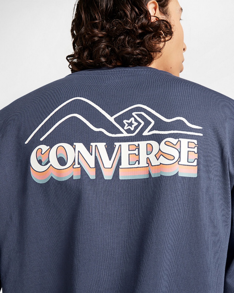 Converse All Star D'hiver Chill Long-Sleeve T-Shirt Bleu  | FTV-3049632