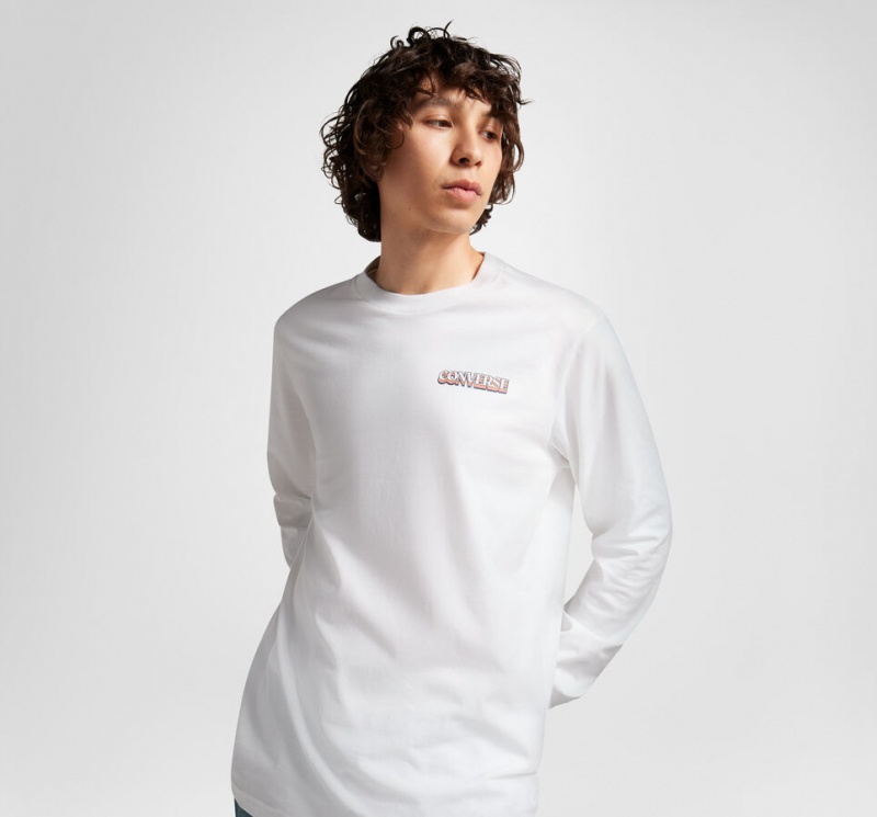 Converse All Star D'hiver Chill Long-Sleeve T-Shirt Blanche  | HRL-1542065