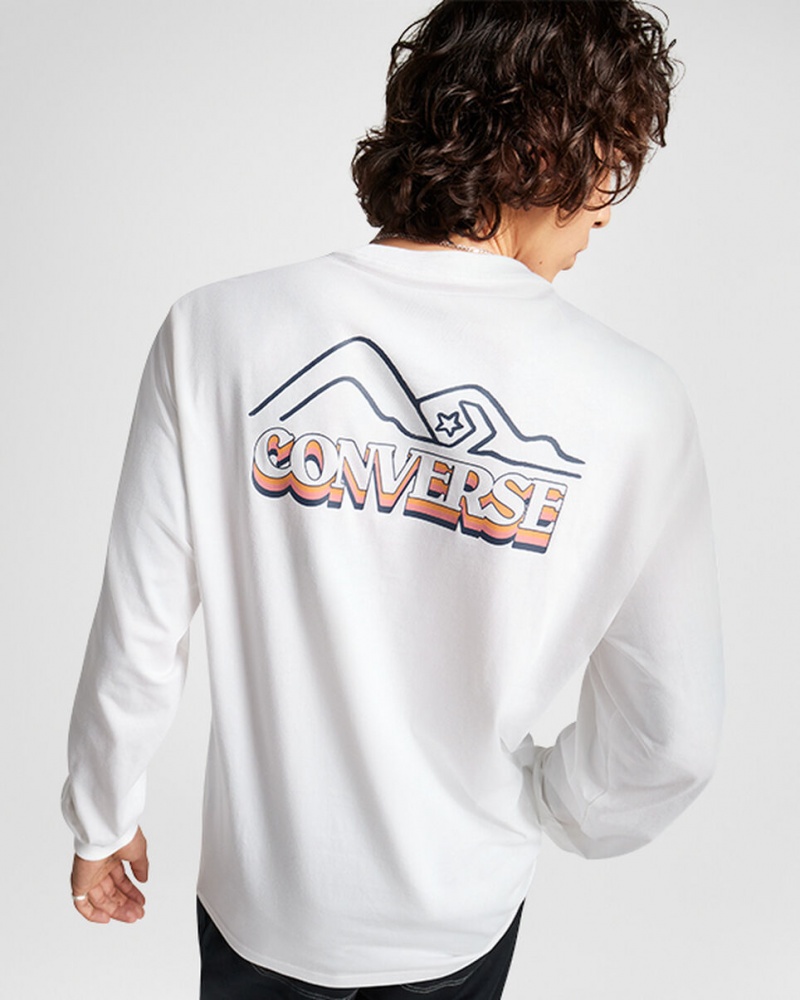 Converse All Star D'hiver Chill Long-Sleeve T-Shirt Blanche  | HRL-1542065