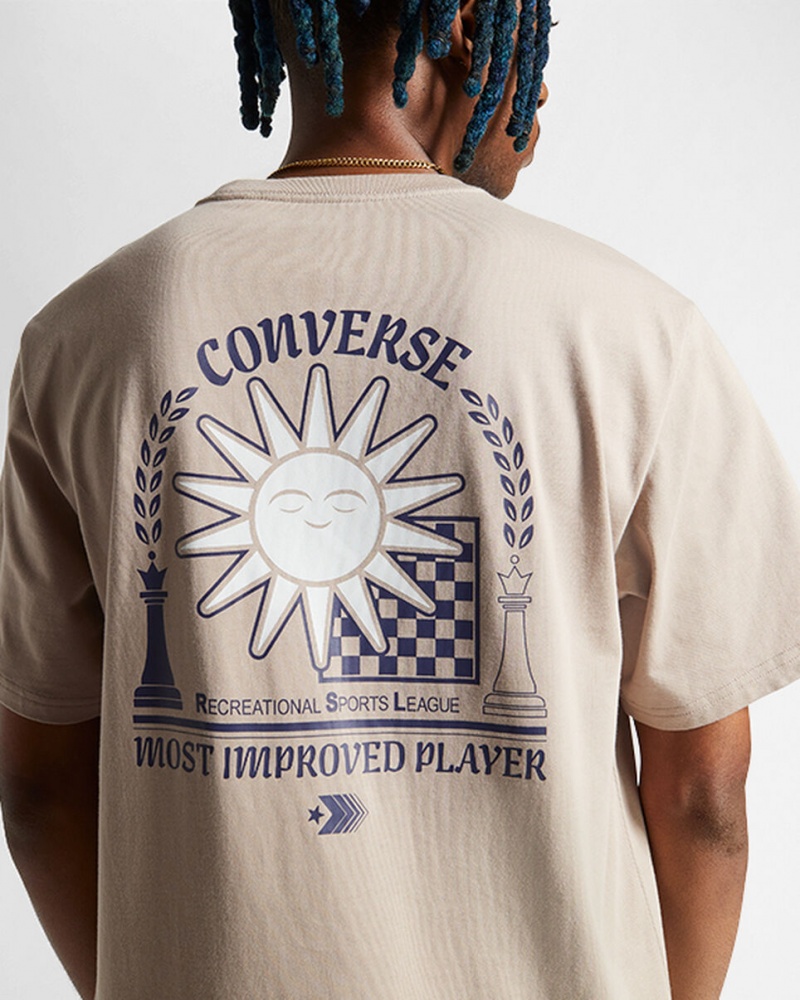 Converse Chess League Graphique T-Shirt Wonder Stone  | SFZ-2689060