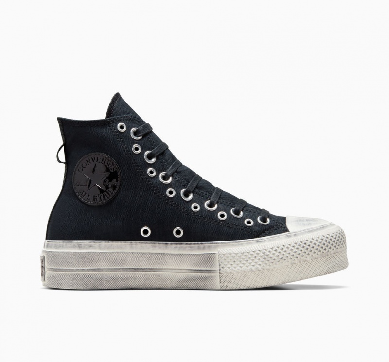 Converse Chuck Taylor All Star Lift Plateforme Punk Noir Noir  | ASD-4102621