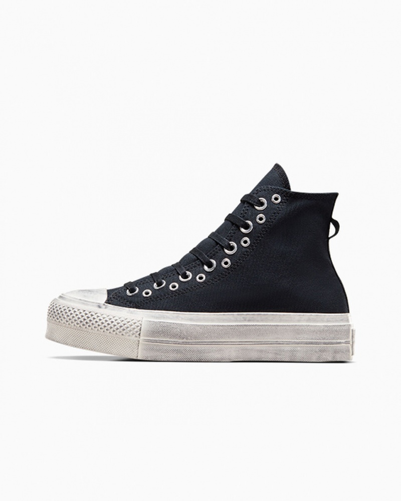 Converse Chuck Taylor All Star Lift Plateforme Punk Noir Noir  | ASD-4102621