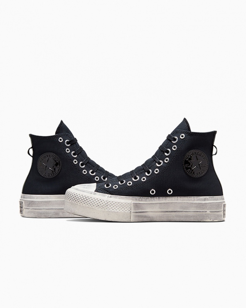 Converse Chuck Taylor All Star Lift Plateforme Punk Noir Noir  | ASD-4102621