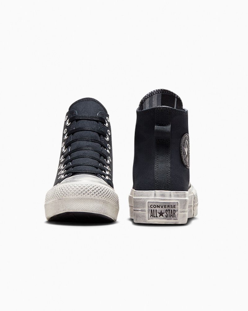 Converse Chuck Taylor All Star Lift Plateforme Punk Noir Noir  | ASD-4102621