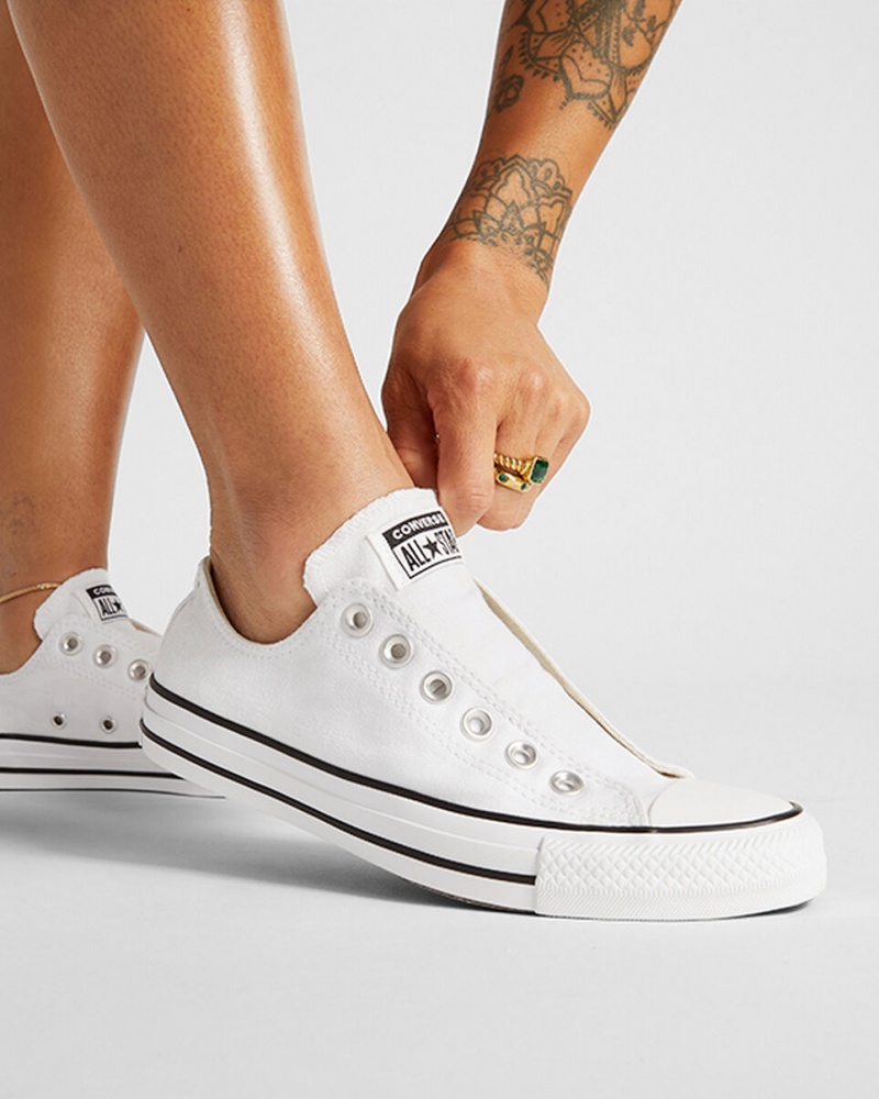 Converse Chuck Taylor All Star Slip Blanche Noir Blanche  | MMC-3626160