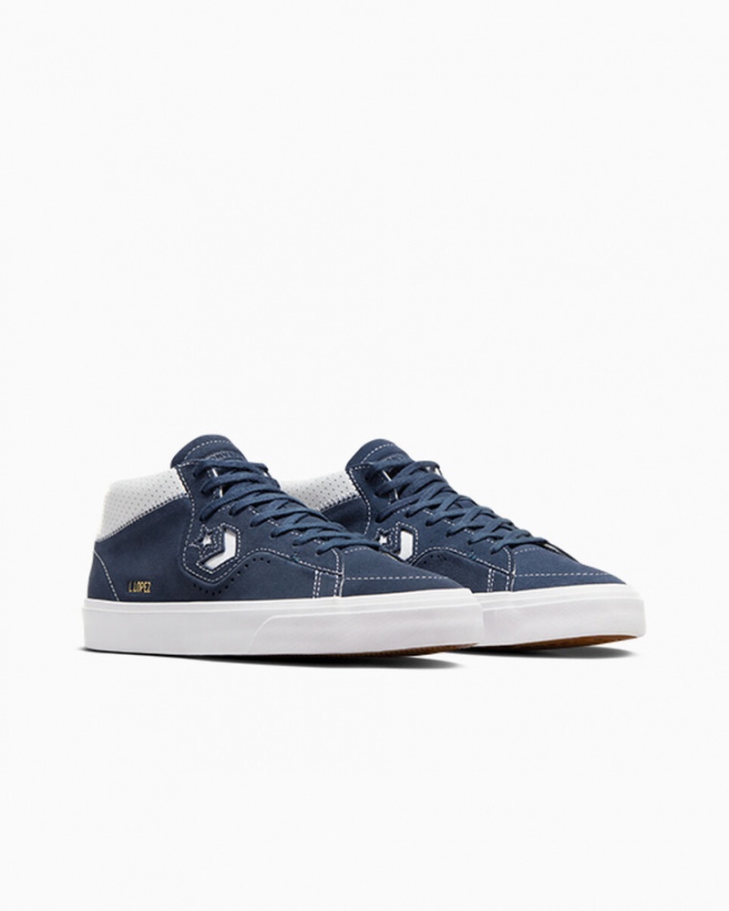 Converse CONS Louie Lopez Pro Daim Bleu Marine Blanche Bleu Marine  | RQD-0732778