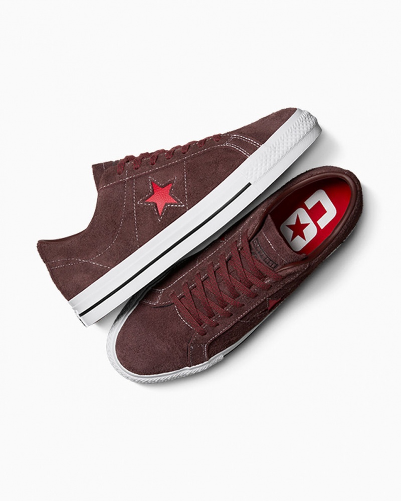 Converse CONS One Star Pro Marron Blanche Rouge  | PZM-7385633