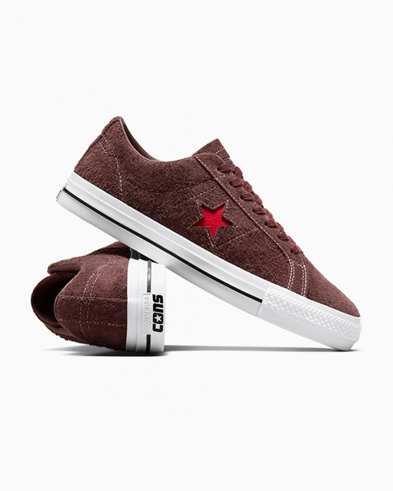 Converse CONS One Star Pro Marron Blanche Rouge  | PZM-7385633