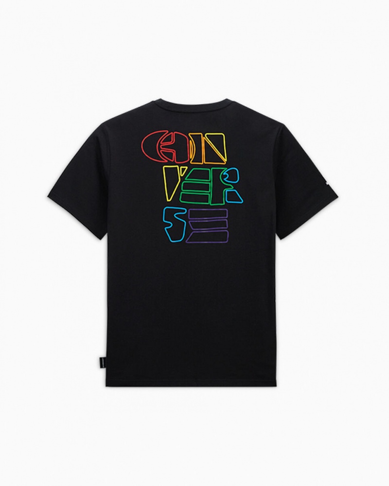 Converse Converse Go-To All Star Pride Deconstructed Graphique T-Shirt Noir  | GTB-7287249