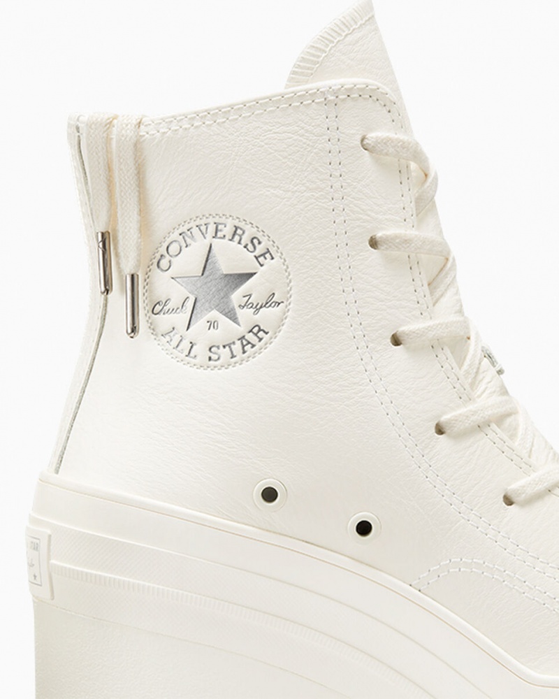 Converse Chuck 70 De Luxe Heel Cuir Argent  | GZH-4895130