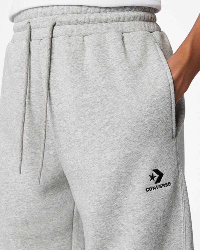 Converse Converse Go-To Embroidered Star Chevron Standard-Fit Fleece Sweatpant Grise  | IFI-7308556