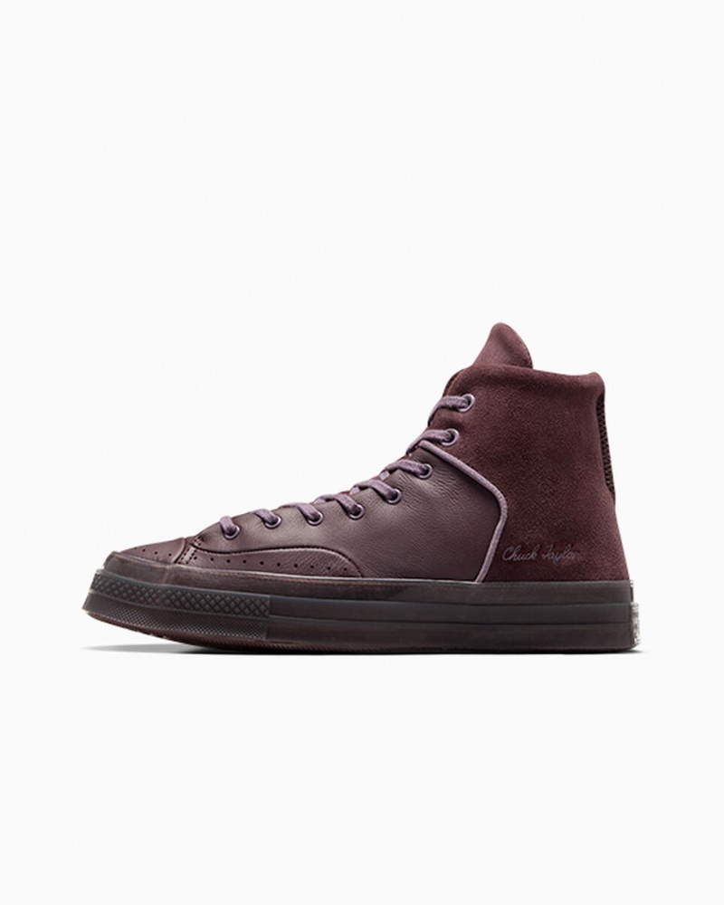 Converse Chuck 70 Marquis Cuir Grise  | NUN-9773655