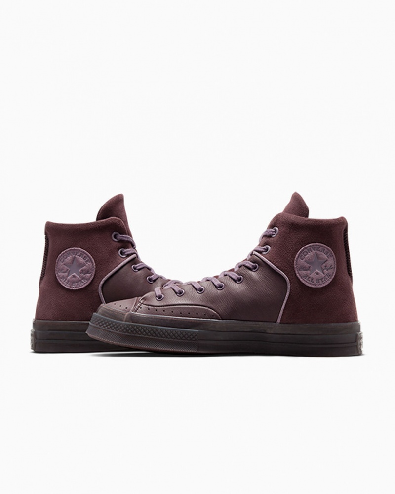 Converse Chuck 70 Marquis Cuir Grise  | NUN-9773655