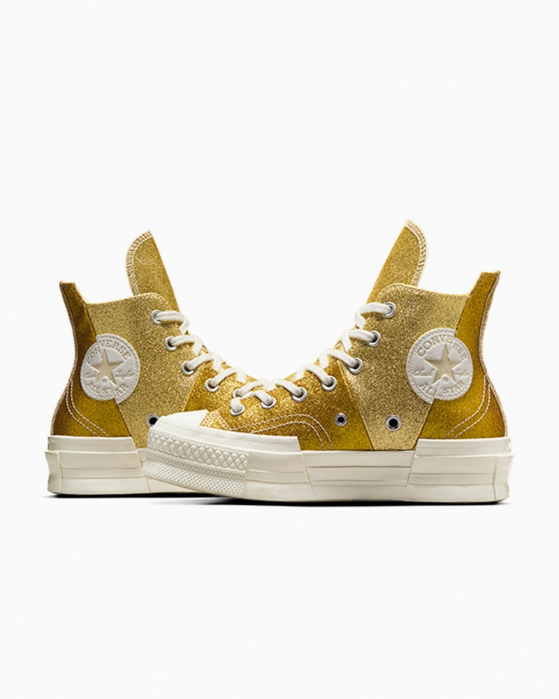 Converse Chuck 70 Plus Glitter Blanche Doré Foncé  | RRG-8995313