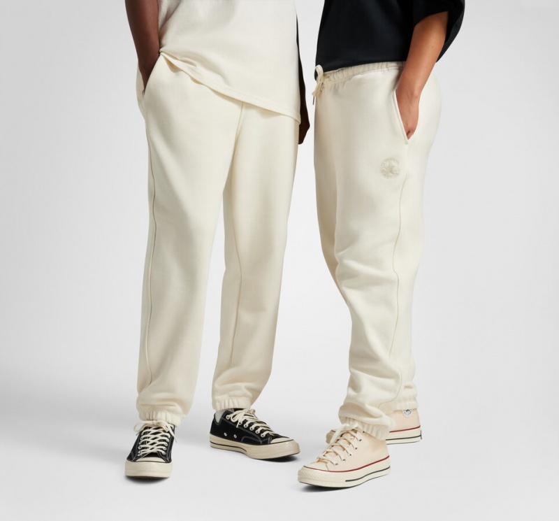 Converse Converse Gold Standard Loose-Fit Sweatpants Egret  | YJC-5319396