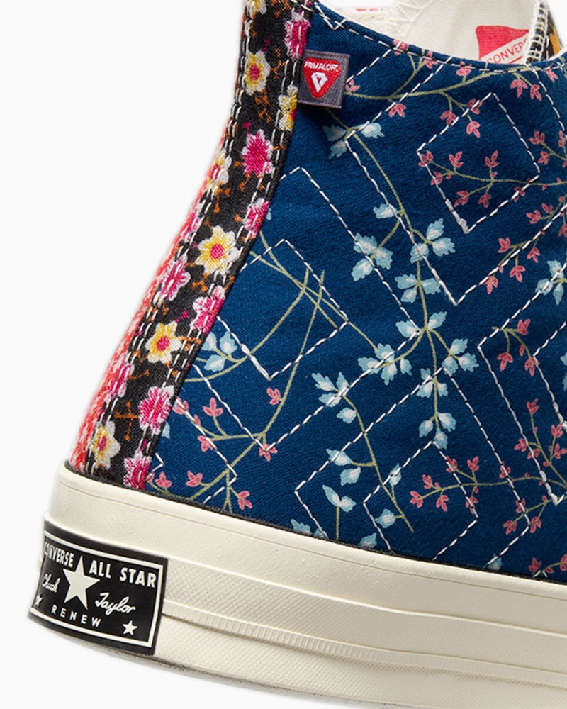 Converse Converse Upcycled Floral Chuck 70 Noir Rouge Bleu  | WGZ-6700317