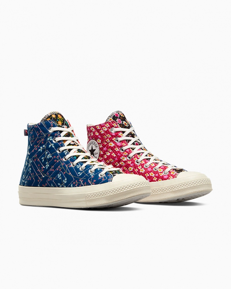 Converse Converse Upcycled Floral Chuck 70 Noir Rouge Bleu  | WGZ-6700317