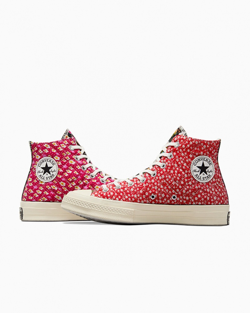 Converse Converse Upcycled Floral Chuck 70 Noir Rouge Bleu  | WGZ-6700317