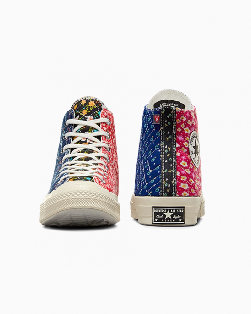 Converse Converse Upcycled Floral Chuck 70 Noir Rouge Bleu  | WGZ-6700317