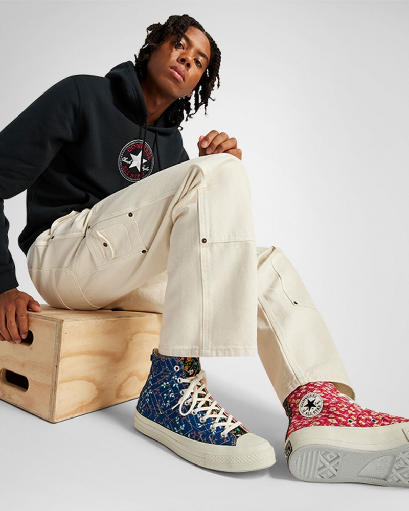 Converse Converse Upcycled Floral Chuck 70 Noir Rouge Bleu  | WGZ-6700317