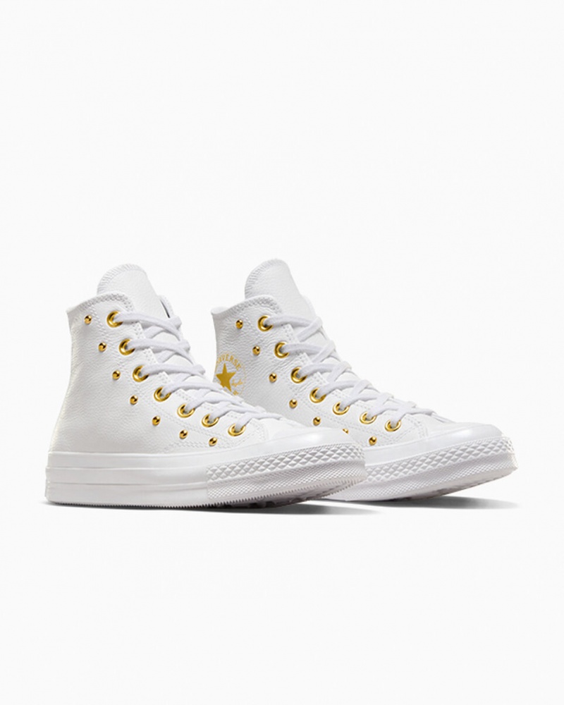 Converse Chuck 70 Star Studded Blanche Blanche Doré  | DOU-7753320