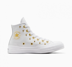 Converse Chuck 70 Star Studded Blanche Blanche Doré  | AFO-3305304