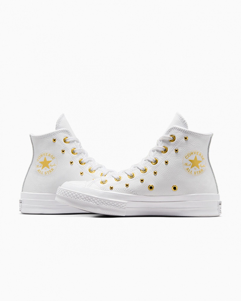 Converse Chuck 70 Star Studded Blanche Blanche Doré  | DOU-7753320