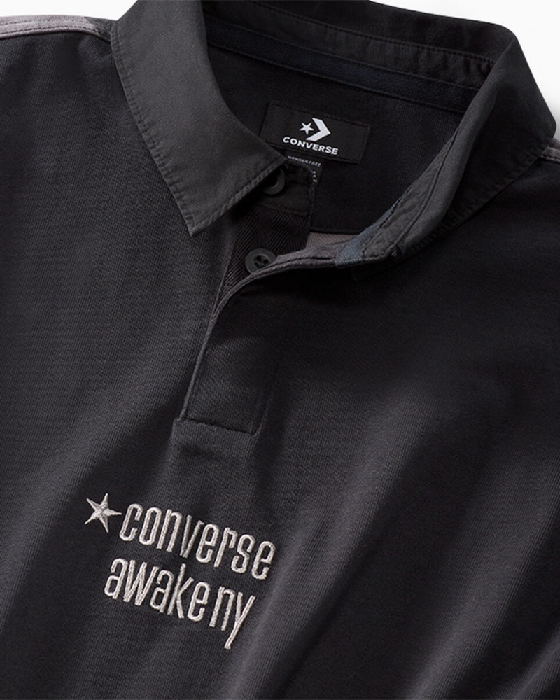 Converse Converse x Awake NY Rugby Shirt Noir  | KBE-0035652